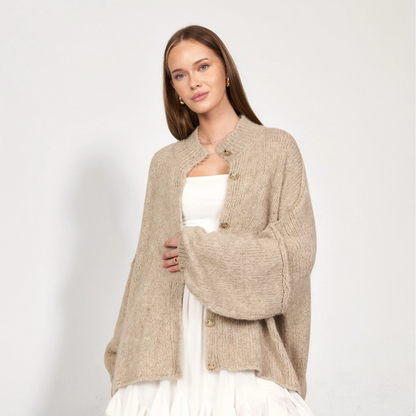 Übergroße warme Strickjacke für Damen in modernem Stil