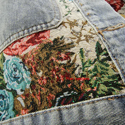 Stilvolle Vintage-Blumenjacke für Damen mit elegantem und femininem Design