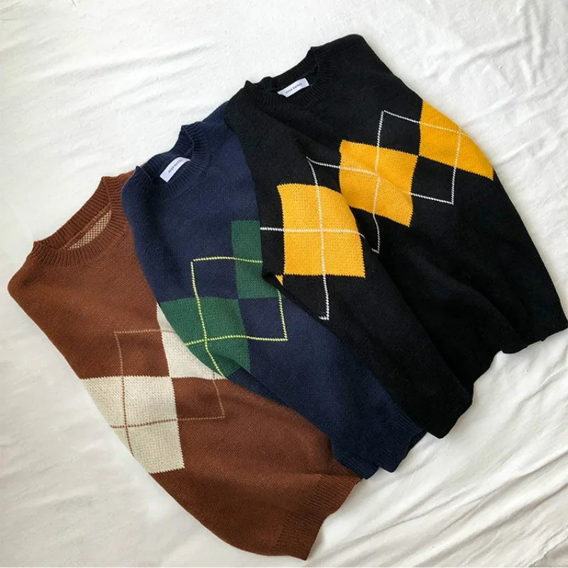 Vintage-Pullover in Übergröße für Damen im stilvollen Retro-Design