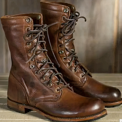 Vintage-Schnürstiefel für Damen mit zeitlosem Design, ideal für Alltag und besondere Anlässe