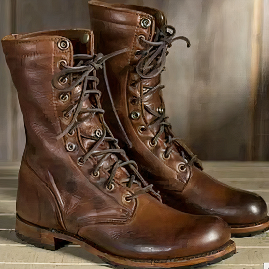 Vintage-Schnürstiefel für Damen mit zeitlosem Design, ideal für Alltag und besondere Anlässe