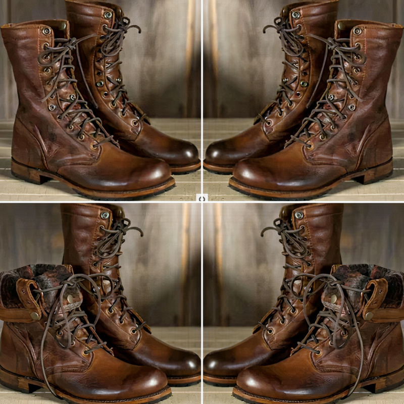 Vintage-Schnürstiefel für Damen mit zeitlosem Design, ideal für Alltag und besondere Anlässe