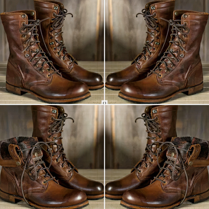 Vintage-Schnürstiefel für Damen mit zeitlosem Design, ideal für Alltag und besondere Anlässe