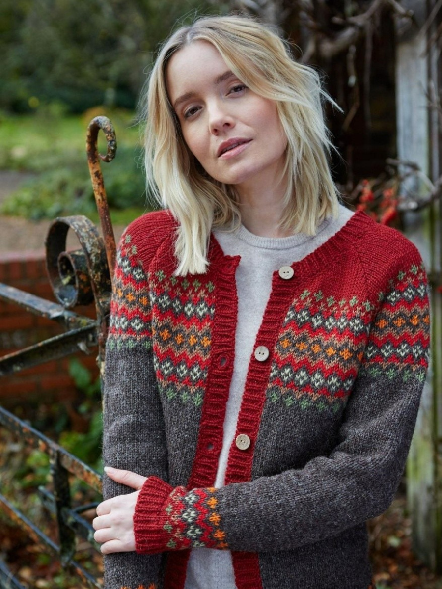 Vintage-Strickjacke für Damen in elegantem Design