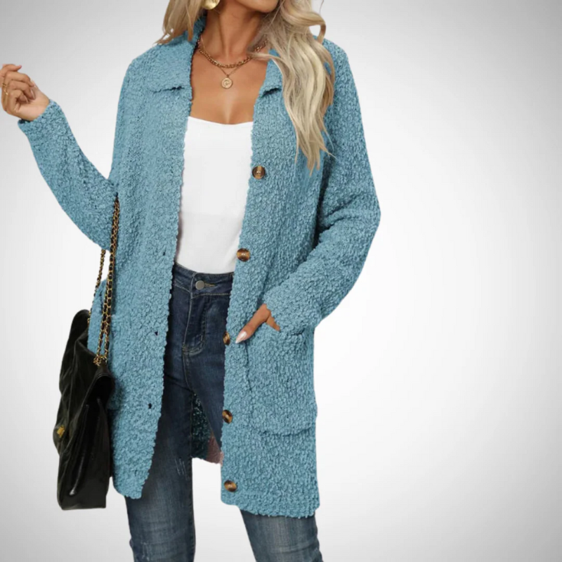 Warmer und weicher Strickjacke für Damen in klassischem Design für gemütliche Tage