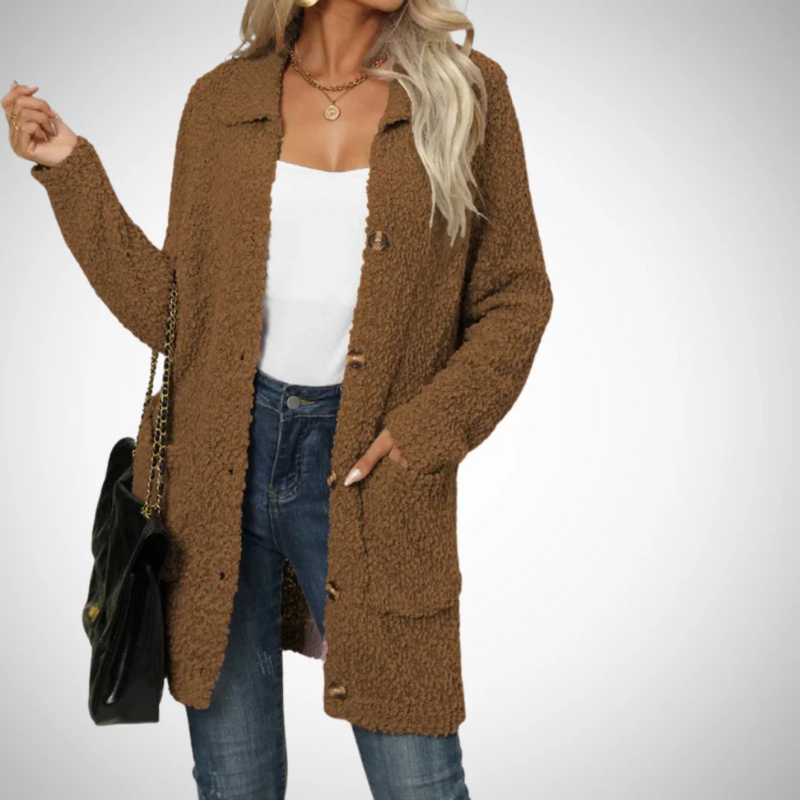 Warmer und weicher Strickjacke für Damen in klassischem Design für gemütliche Tage