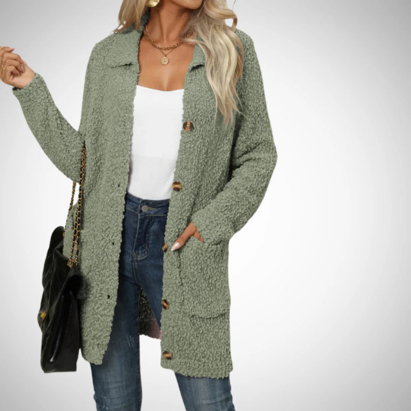 Warmer und weicher Strickjacke für Damen in klassischem Design für gemütliche Tage