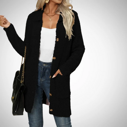 Warmer und weicher Strickjacke für Damen in klassischem Design für gemütliche Tage