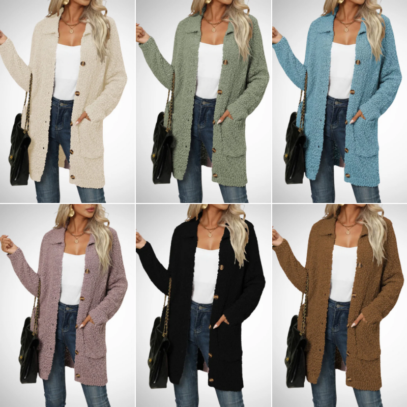Warmer und weicher Strickjacke für Damen in klassischem Design für gemütliche Tage