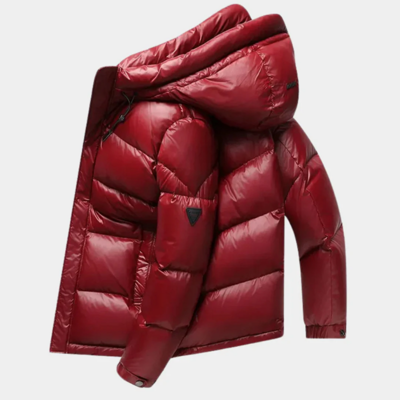 Warme Daunenjacke mit Kapuze für Herren in modernem Design