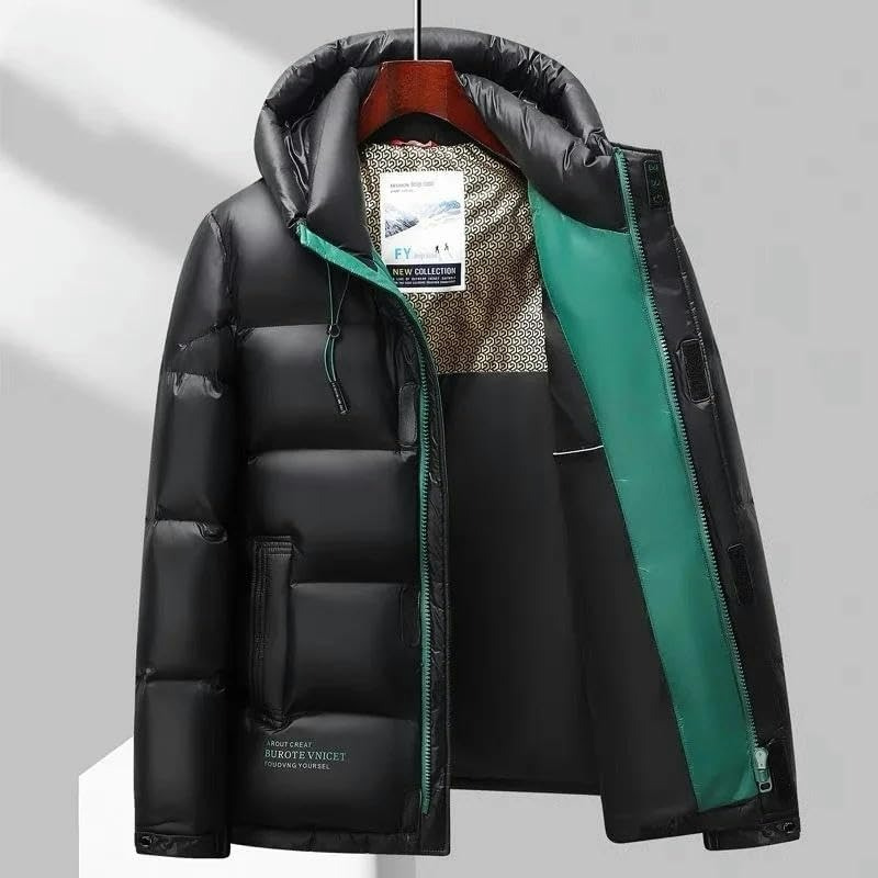 Warme Daunenjacke mit Kapuze für Herren in modernem Design