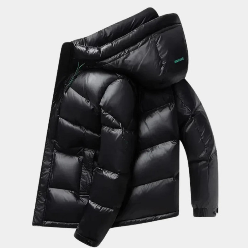 Warme Daunenjacke mit Kapuze für Herren in modernem Design