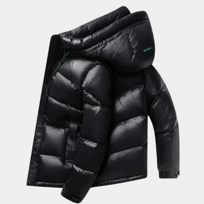 Warme Daunenjacke mit Kapuze für Herren in modernem Design