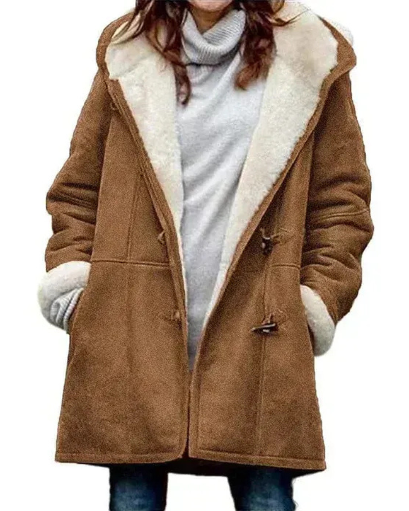 Warme Kapuzenjacke für Damen in wintertauglichem Design