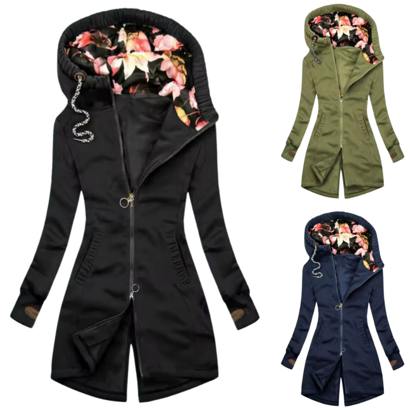 Warme Kapuzenjacke für Damen in modernem Design