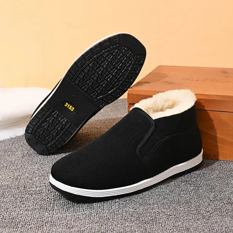 Warme Plüsch-Stiefeletten für Herren in stilvollem Design
