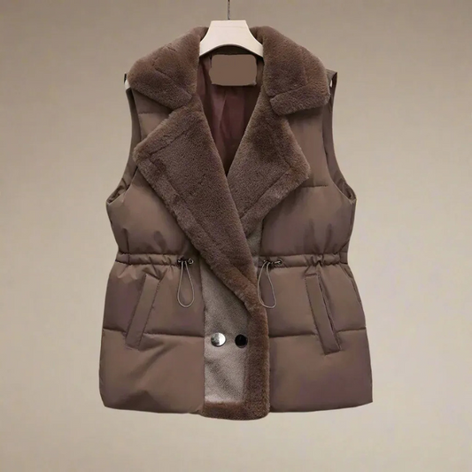 Warme ärmellose Plüschweste für Damen in stilvollem Design