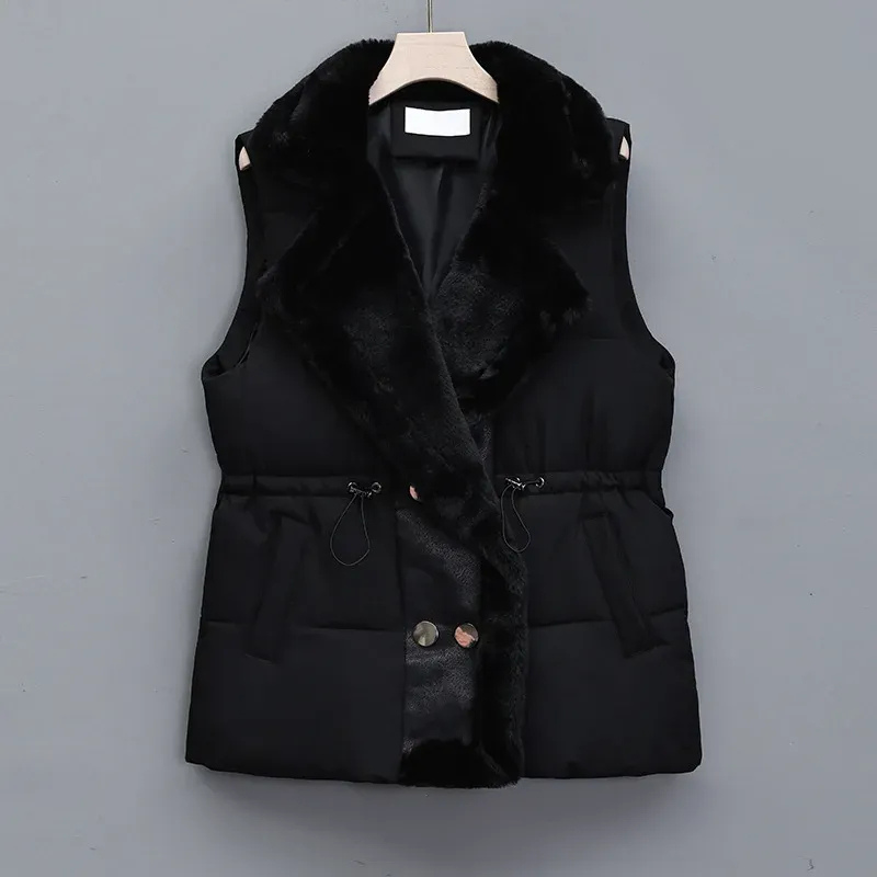 Warme ärmellose Plüschweste für Damen in stilvollem Design