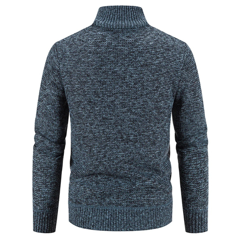 Warme Rollkragenjacke für Herren mit hohem Kragen und klassischem Schnitt für Herbst und Winter