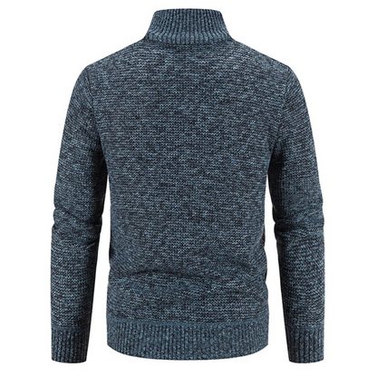 Warme Rollkragenjacke für Herren mit hohem Kragen und klassischem Schnitt für Herbst und Winter