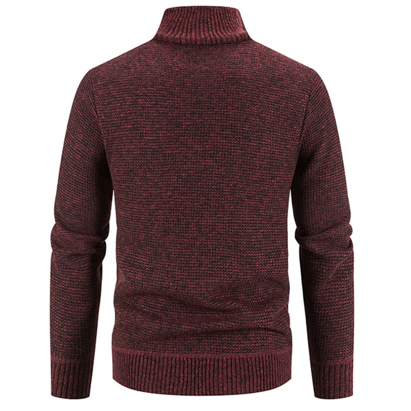 Warme Rollkragenjacke für Herren mit hohem Kragen und klassischem Schnitt für Herbst und Winter