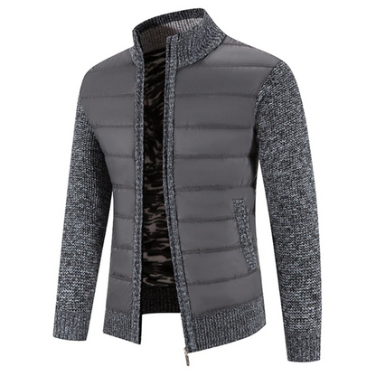 Warme Rollkragenjacke für Herren mit hohem Kragen und klassischem Schnitt für Herbst und Winter