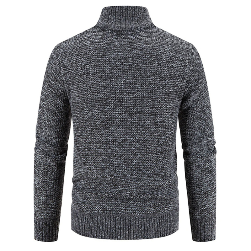 Warme Rollkragenjacke für Herren mit hohem Kragen und klassischem Schnitt für Herbst und Winter