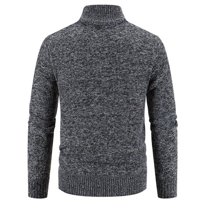 Warme Rollkragenjacke für Herren mit hohem Kragen und klassischem Schnitt für Herbst und Winter