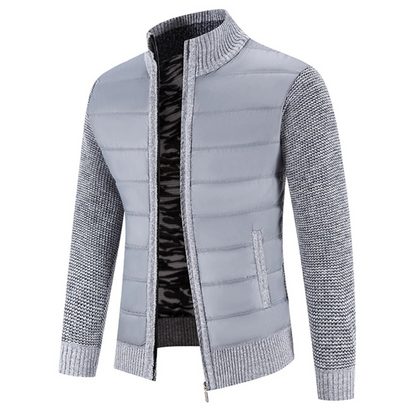 Warme Rollkragenjacke für Herren mit hohem Kragen und klassischem Schnitt für Herbst und Winter