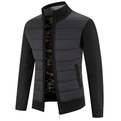 Warme Rollkragenjacke für Herren mit hohem Kragen und klassischem Schnitt für Herbst und Winter