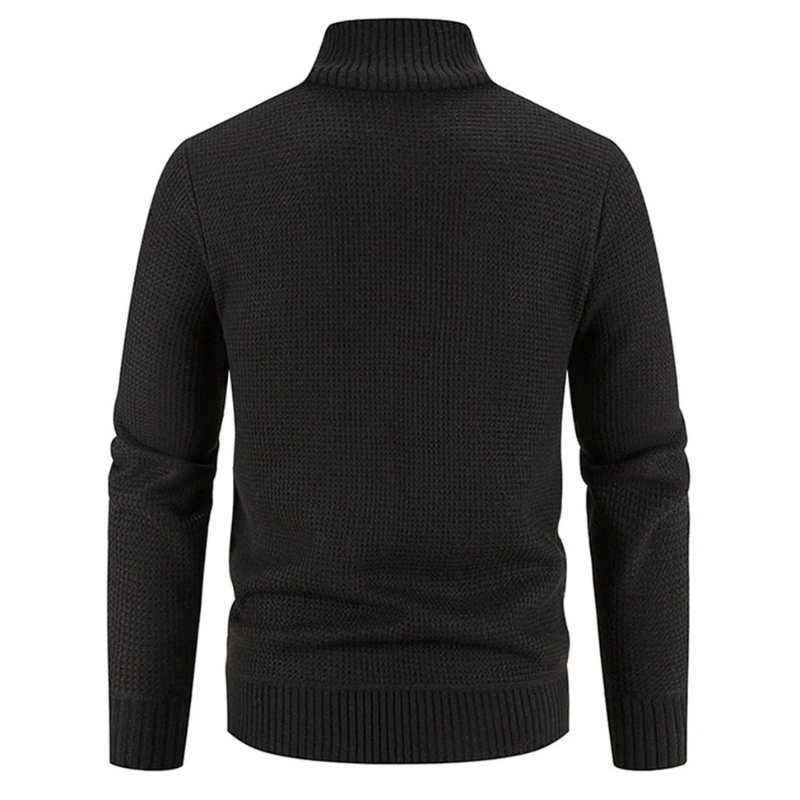 Warme Rollkragenjacke für Herren mit hohem Kragen und klassischem Schnitt für Herbst und Winter