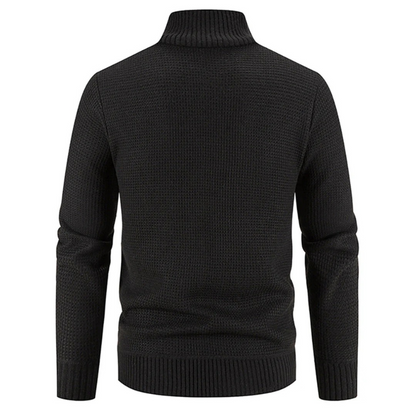 Warme Rollkragenjacke für Herren mit hohem Kragen und klassischem Schnitt für Herbst und Winter