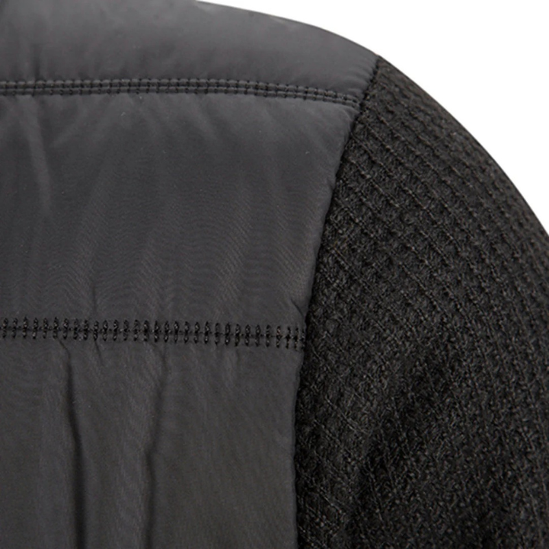 Warme Rollkragenjacke für Herren mit hohem Kragen und klassischem Schnitt für Herbst und Winter
