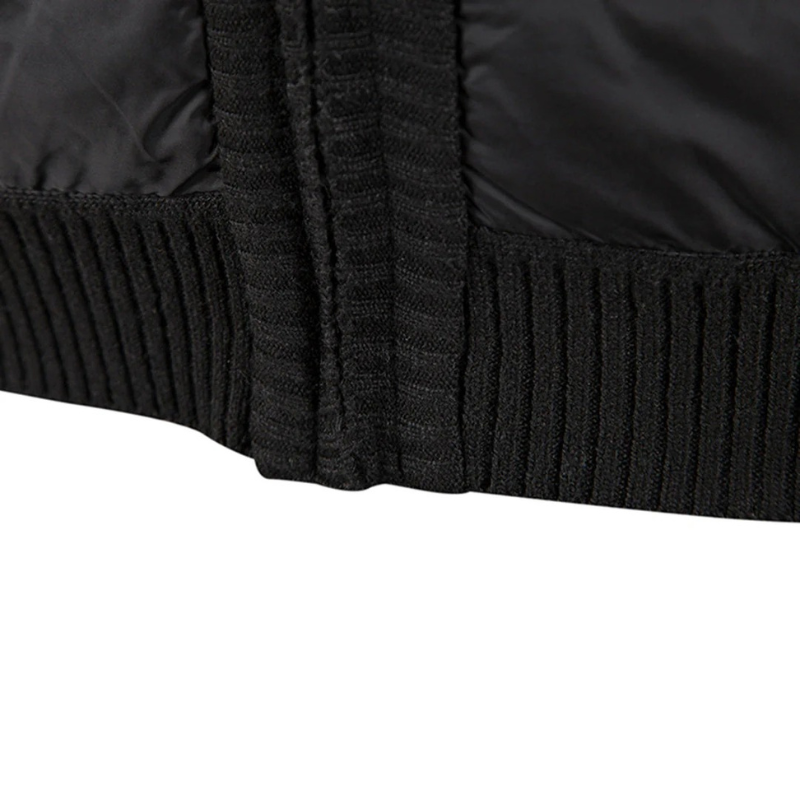 Warme Rollkragenjacke für Herren mit hohem Kragen und klassischem Schnitt für Herbst und Winter