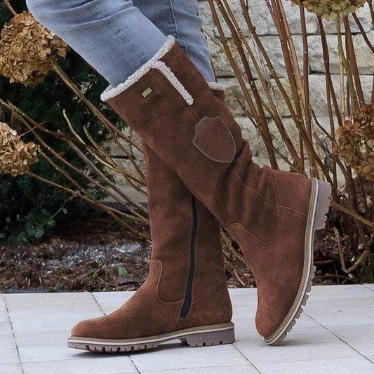Warme hohe Winterstiefel für Damen mit rutschfester Sohle
