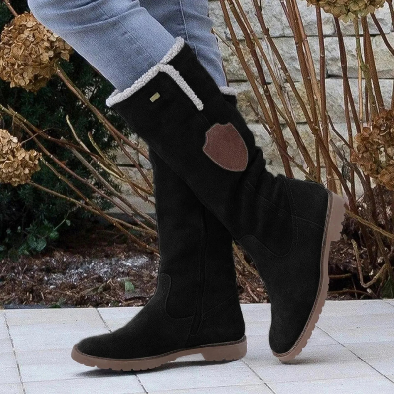 Warme hohe Winterstiefel für Damen mit rutschfester Sohle