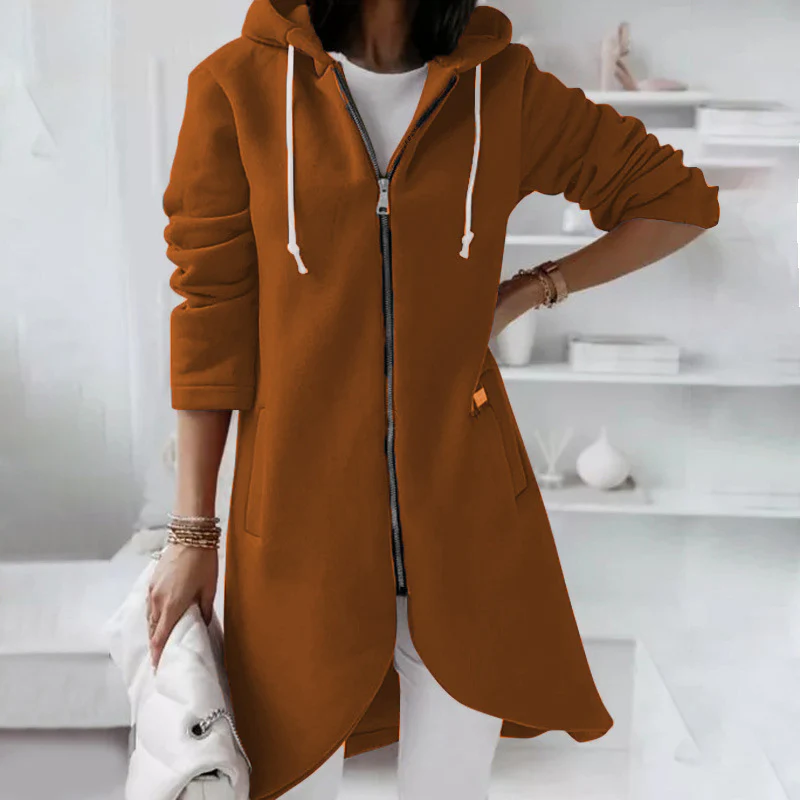 Warmer langer Hoodie für Damen in modernem Design für gemütliche Tage