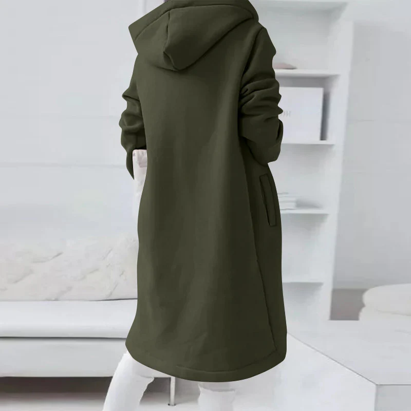 Warmer langer Hoodie für Damen in modernem Design für gemütliche Tage