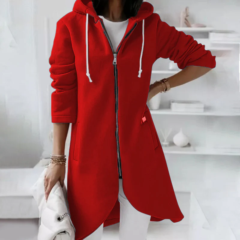 Warmer langer Hoodie für Damen in modernem Design für gemütliche Tage
