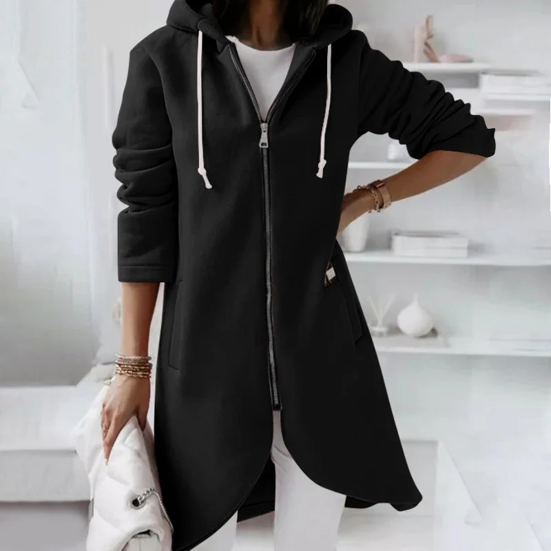 Warmer langer Hoodie für Damen in modernem Design für gemütliche Tage