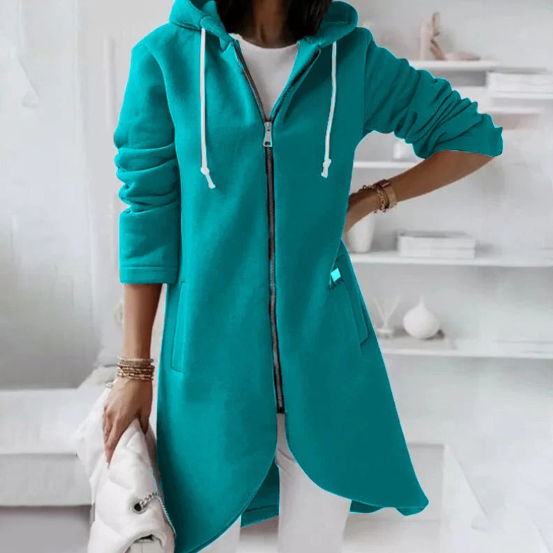 Warmer langer Hoodie für Damen in modernem Design für gemütliche Tage