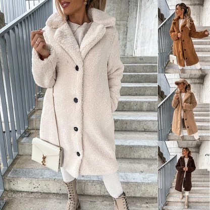 Warmer Plüschmantel für Damen für stilvolle Wintertage