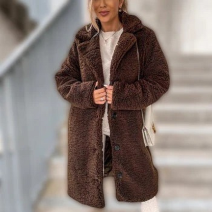 Warmer Plüschmantel für Damen für stilvolle Wintertage