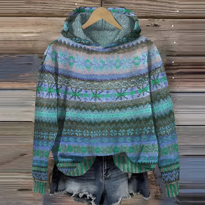 Warmer Vintage-Kapuzenpullover für Damen in gemütlichem Stil mit moderner Passform und Kapuze.