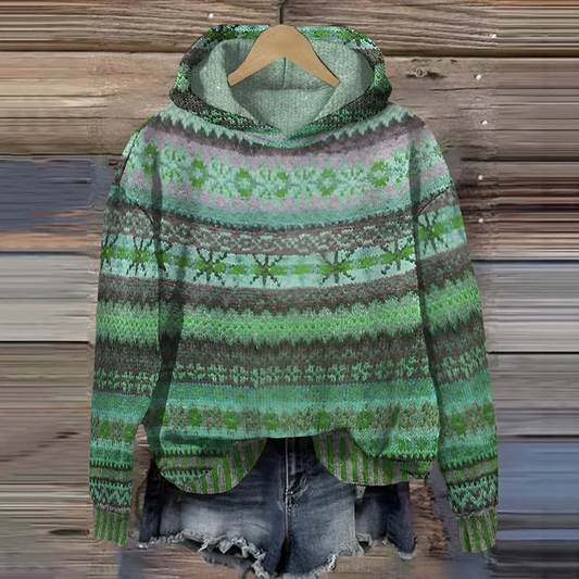 Warmer Vintage-Kapuzenpullover für Damen in gemütlichem Stil mit moderner Passform und Kapuze.