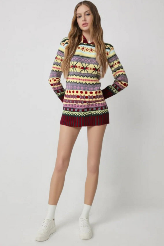 Warmes Damenkleid-Pullover mit modernem Schnitt und zeitlosem Design, ideal für Alltag und Freizeit.