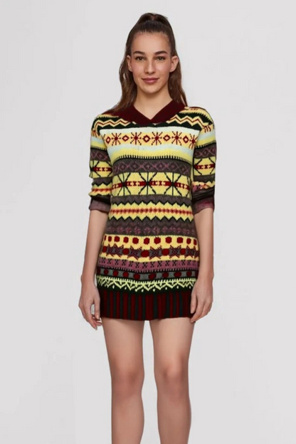 Warmes Damenkleid-Pullover mit modernem Schnitt und zeitlosem Design, ideal für Alltag und Freizeit.