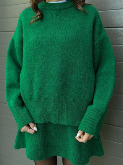 Warmes Strick-Set für Damen mit modernem und gemütlichem Stil