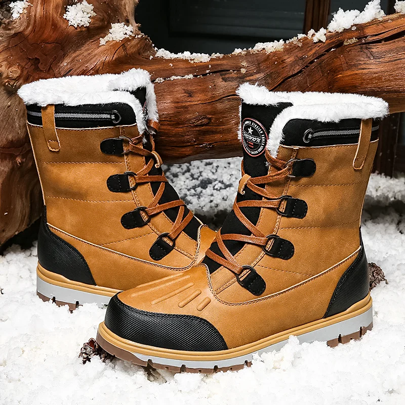 Wetterfeste warme Stiefel für Herren für Winter und Outdoor
