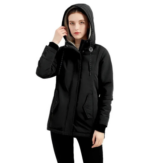 Winterjacke mit Kapuze für Damen | Warme